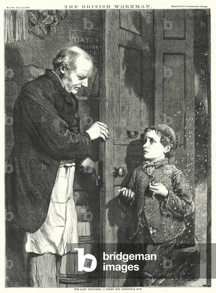 The Last Customer; A Story for Christmas Eve (engraving)
