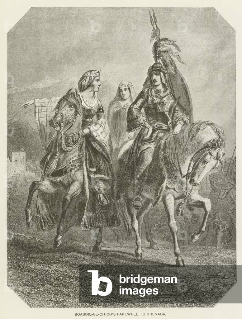 Boabdil-el-Chico's farewell to Grenada (engraving)
