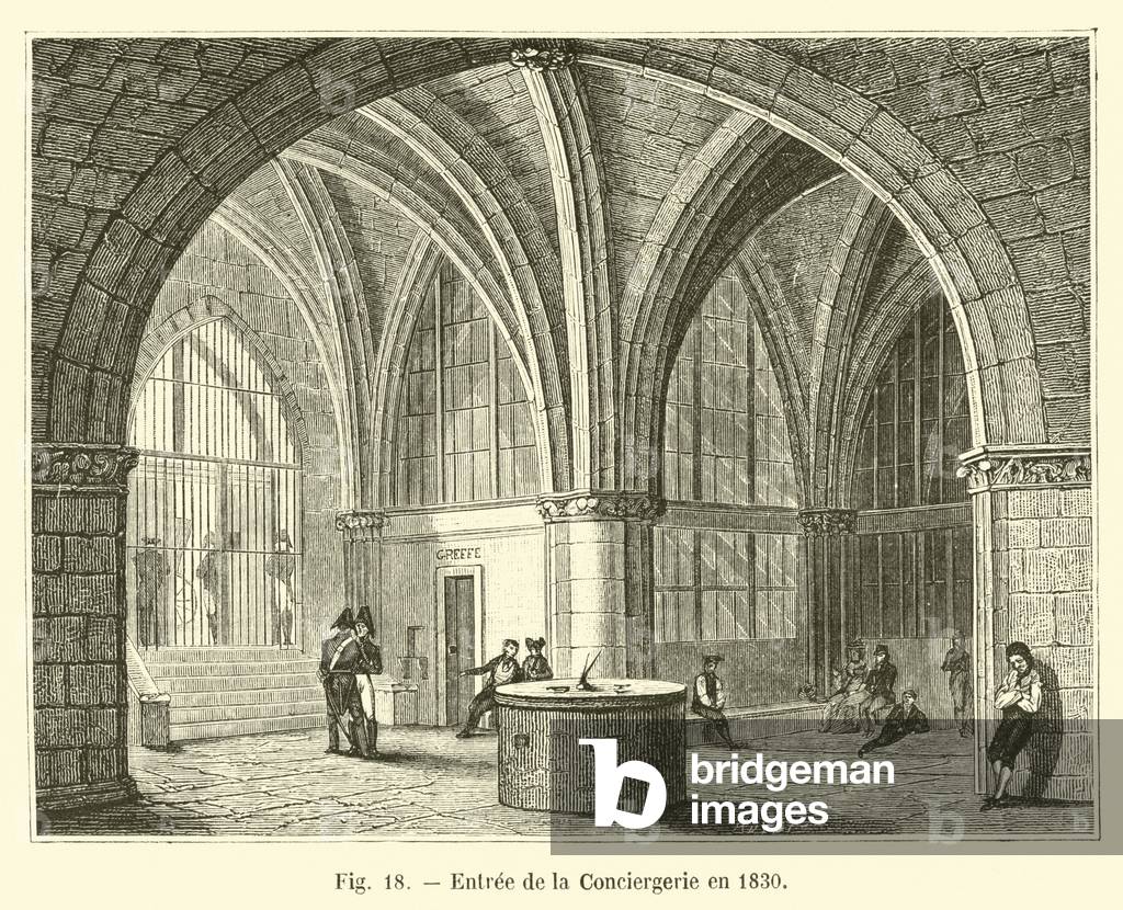 Entree de la Conciergerie en 1830 (engraving)