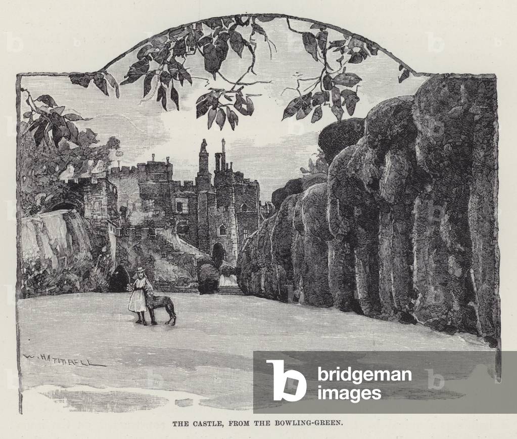 Berkeley Castle, The Castle, from the Bowling-Green (litho)