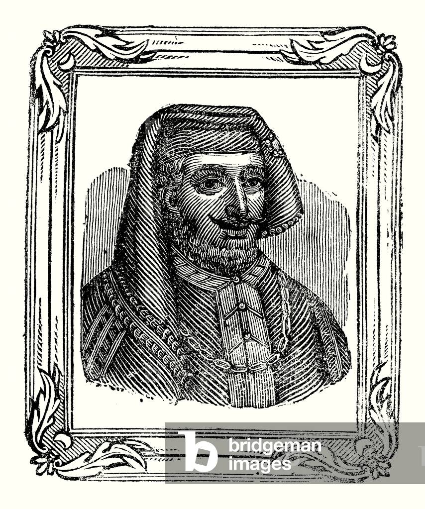 Henry IV was born in 1366, crowned in 1399, and died in 1413 (engraving)