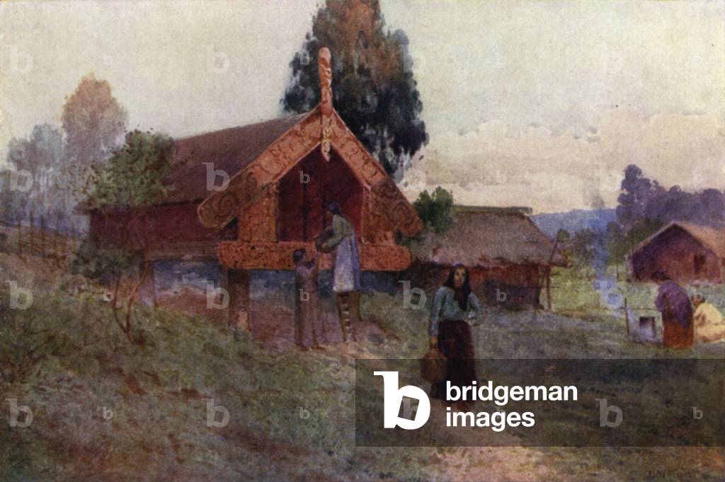 New Zealand: A Pataka (colour litho)