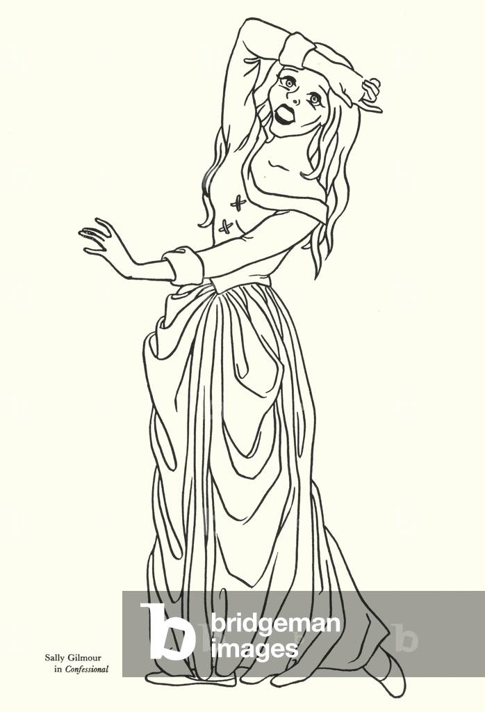 Sally Gilmour in Confessional (litho)