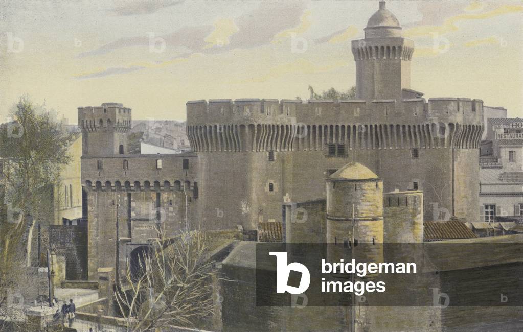 Perpignan, Le Castillet, Cote exterieur (colour photo)