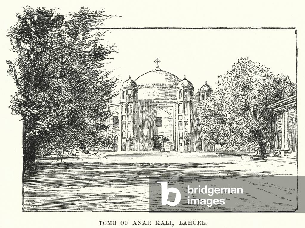 India: Tomb of Anar Kali, Lahore (engraving)