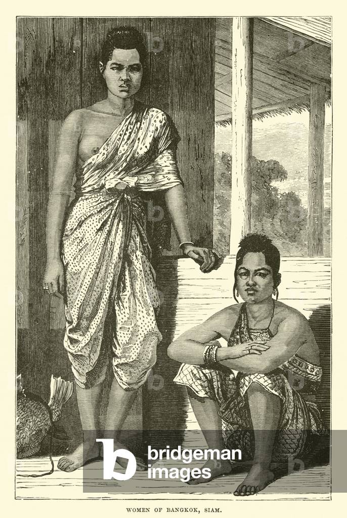 Women of Bangkok, Siam (engraving)