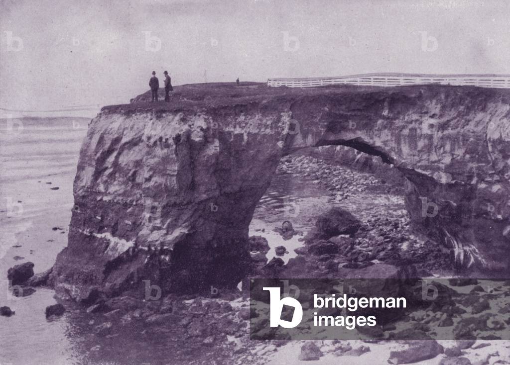 Natural Bridge, near Monterey, California (b/w photo)
