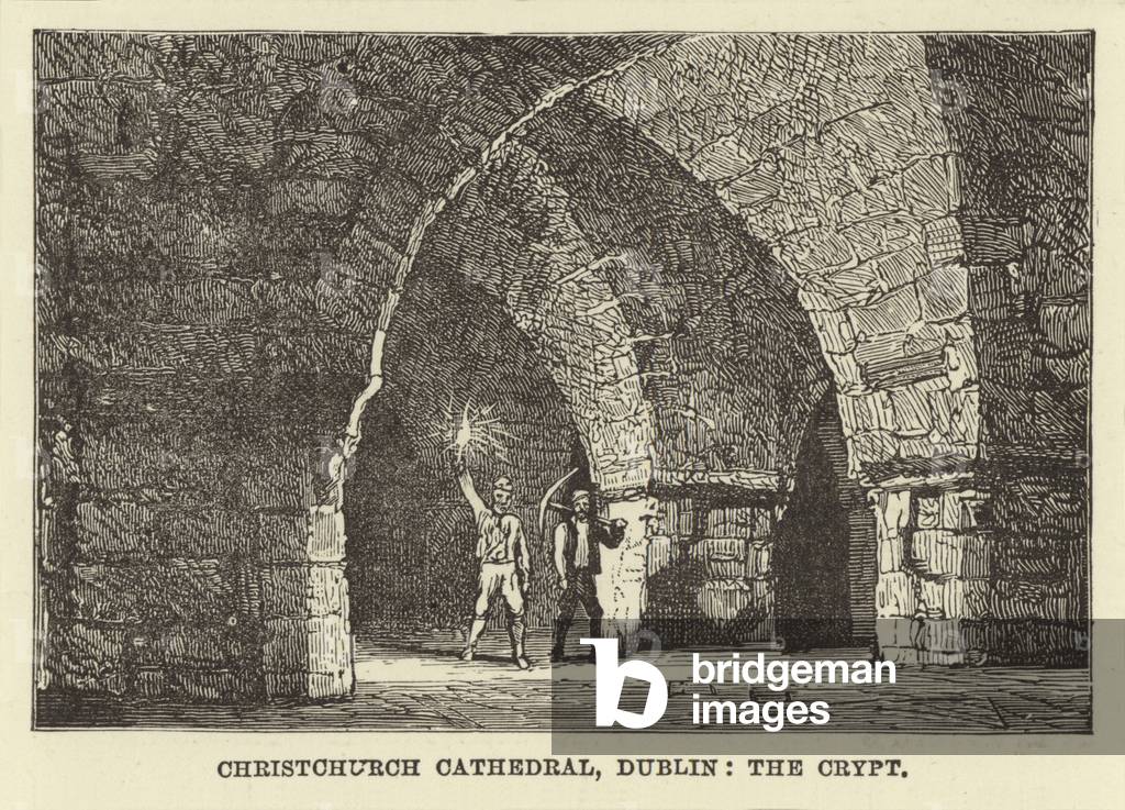 Christchurch Cathedral, Dublin, the Crypt (engraving)