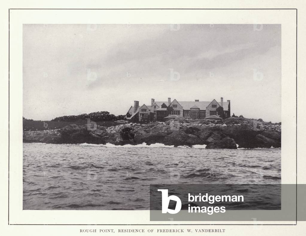 Newport, Rhode Island: Rough Point, Residence of Frederick W Vanderbilt (b/w photo)