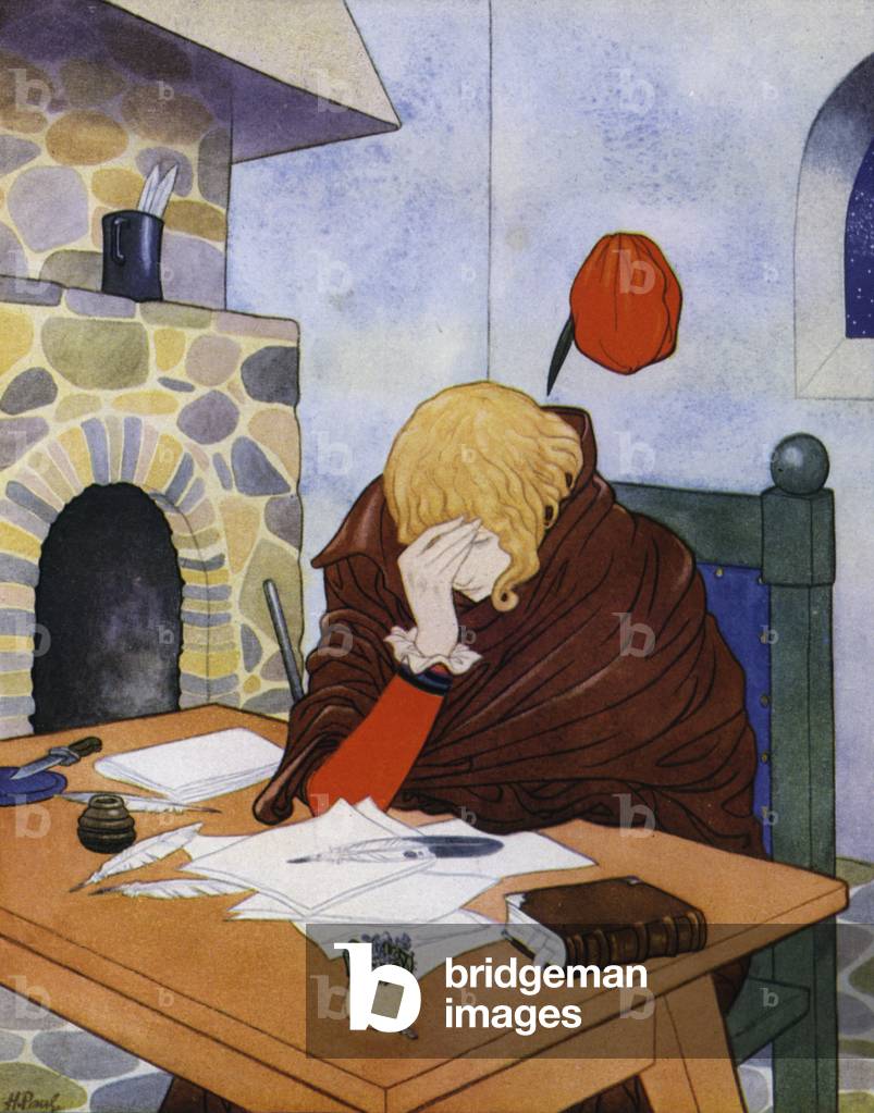 Illustration for The Happy Prince by Oscar Wilde (colour litho)