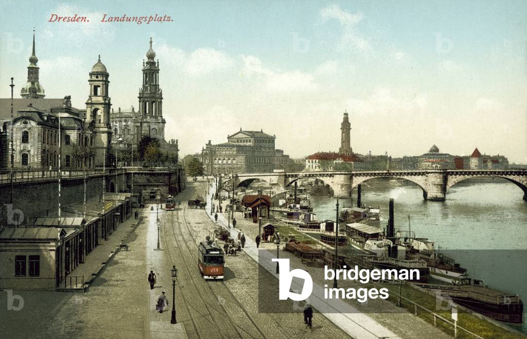 Dresden, Landungsplatz (colour photo)