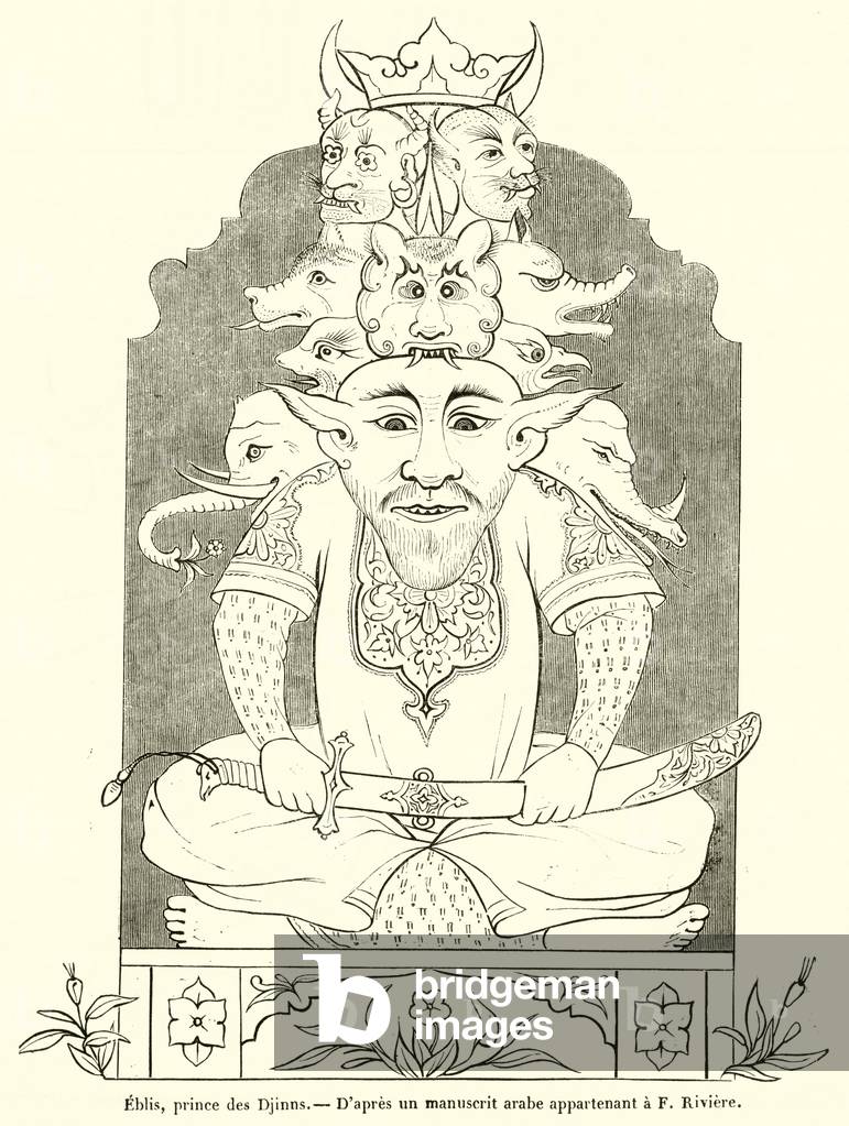 Eblis, prince des Djinns (engraving)