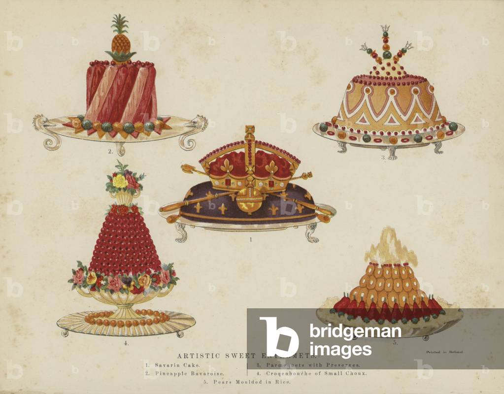 Artistic sweet entremets (chromolitho)