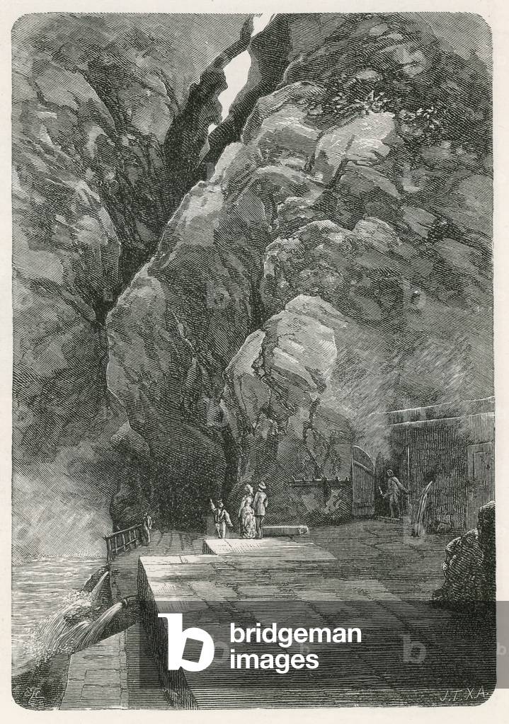 The sources of the Hot Springs at Pfaffers (engraving)