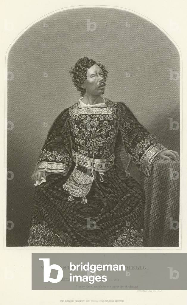 Mr Charles Dillon as Othello, Act III, Scene III (engraving)