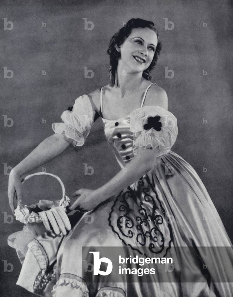 Russian Ballet: Nina Tarakanova in Gaite Parisienne (b/w photo)