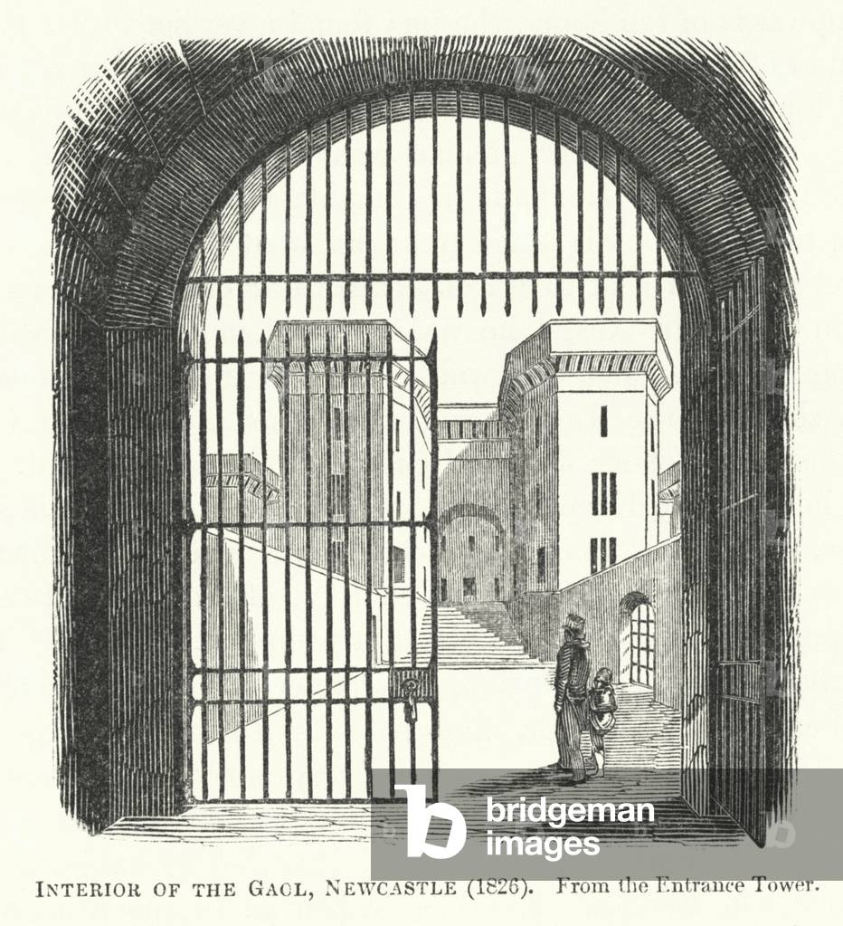 Interior of the Gaol, Newcastle, 1826 (engraving)