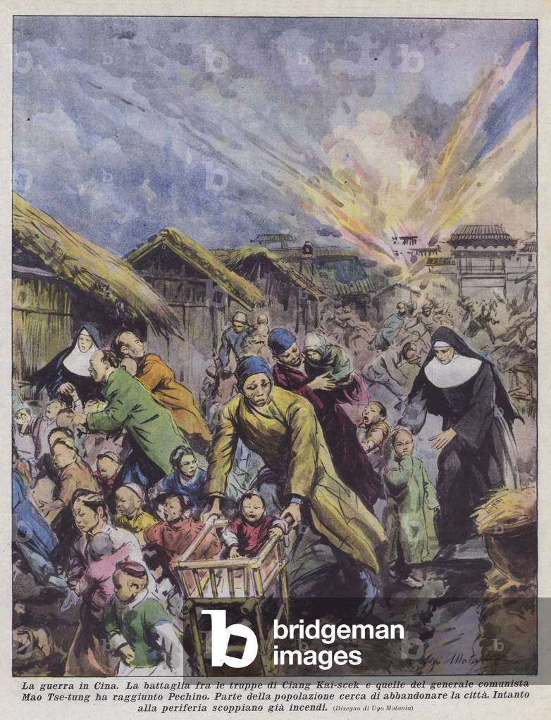 The war in China (colour litho)