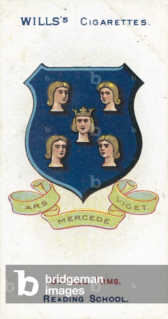 Reading School, Ars Mercede Viget, Art Flourishes By Its Recompense (colour litho)