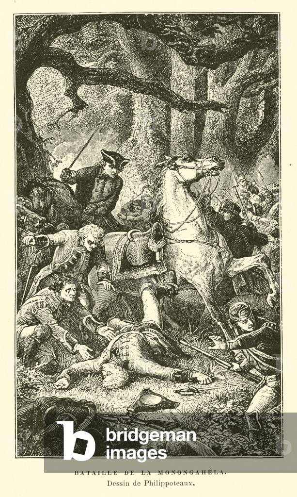 Battle of the Monogahela, 1755 (engraving)