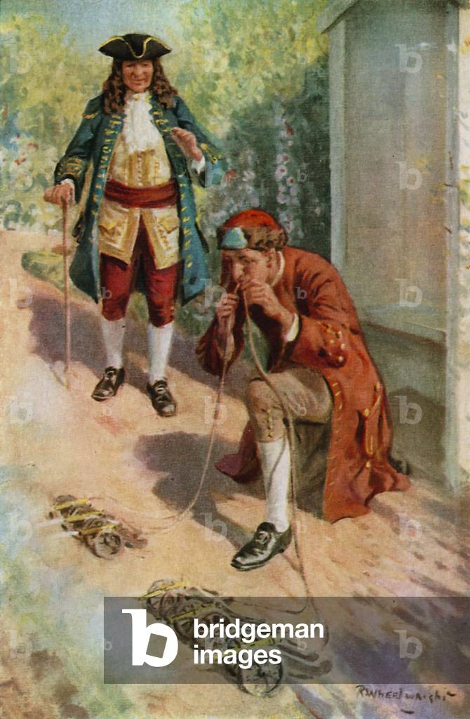 The corporal was drawn on into the very height of the attack (colour litho)