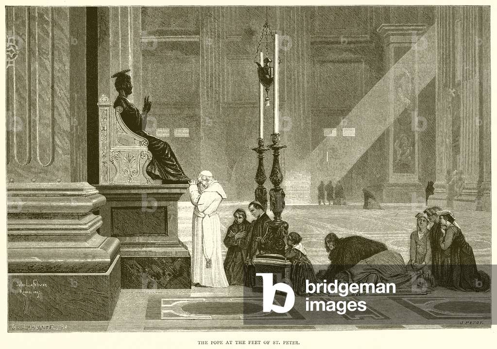 The Pope at the Feet of St. Peter (engraving)