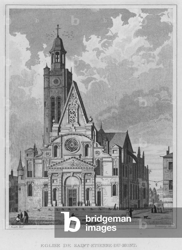 Paris, Eglise De Saint-Etienne-Du-Mont (engraving)
