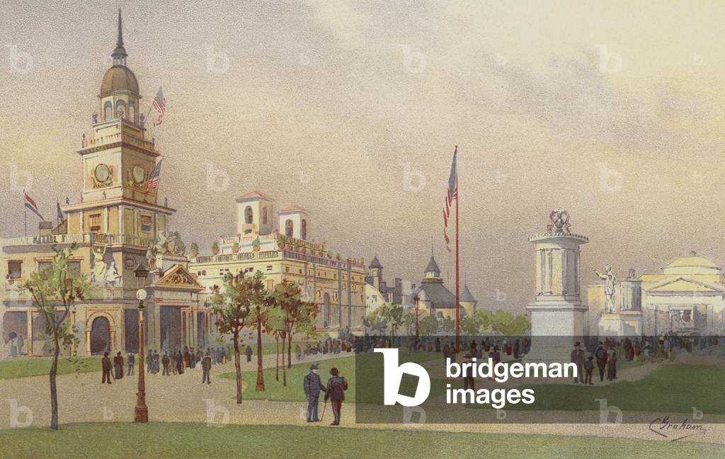 Among the State Buildings (chromolitho)