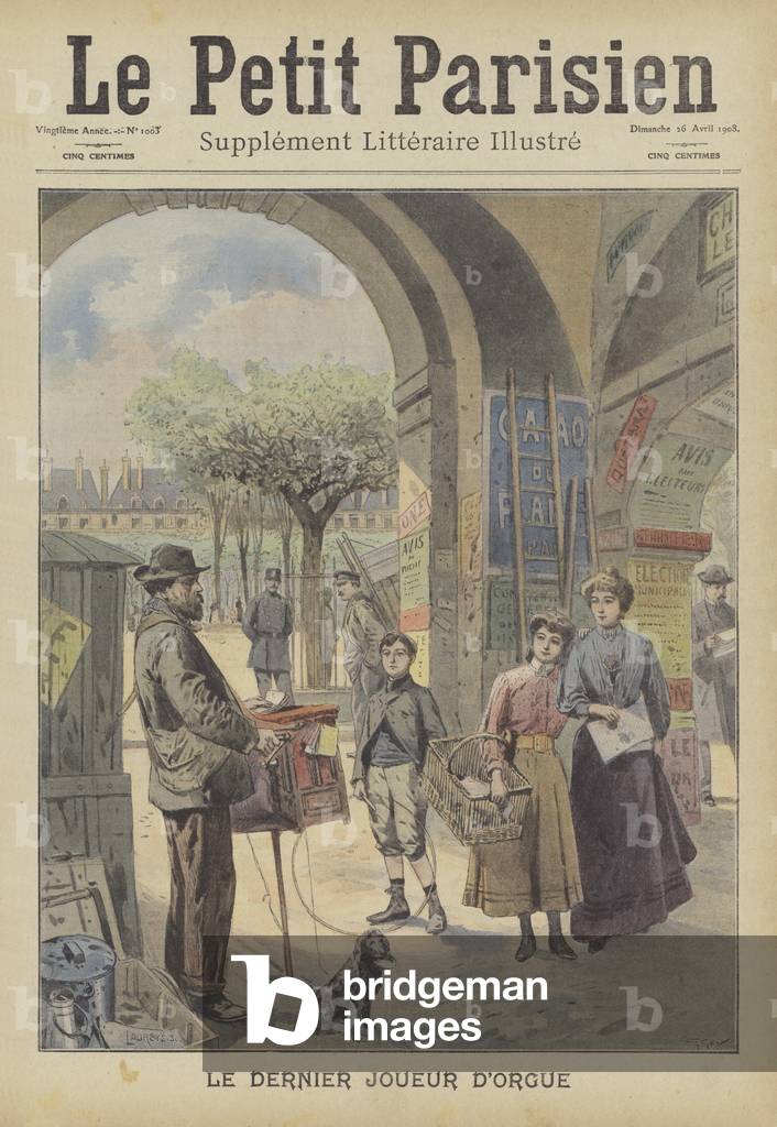 The last organ player (colour litho)