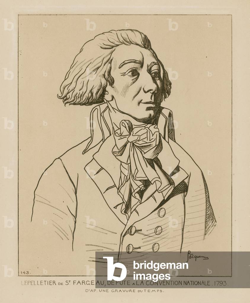 Louis-Michel le Peletier, Deputy of the  National Convention, 1793 (engraving)