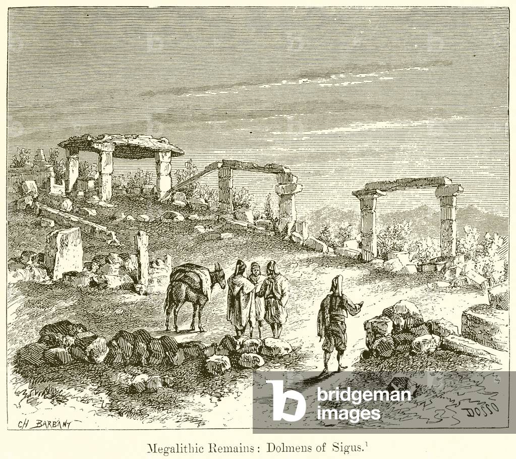 Megalithic Remains: Dolmens of Sigus (engraving)