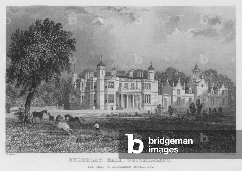 Underlay Hall, Westmorland, the seat of Alexander Nowell (engraving)