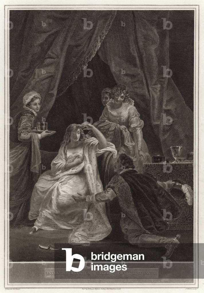 Interview between Q Elizabeth and the E of Essex (engraving)