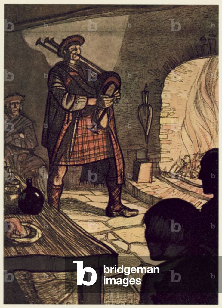 Illustration for Kidnapped by Robert Louis Stevenson (colour litho)