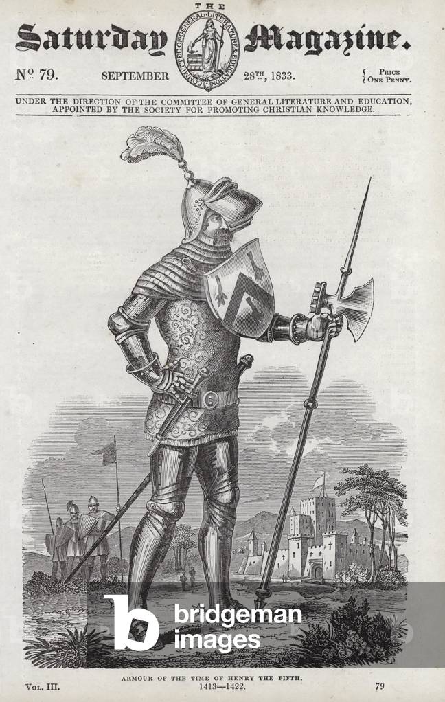 Armour of the time of King Henry V, 1413-22 (engraving)