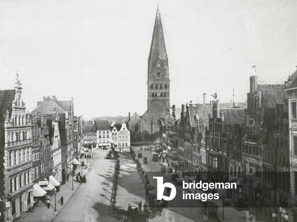 Luneburg, am Sande (b/w photo)