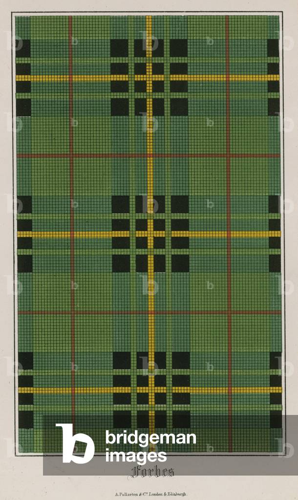 Forbes tartan (coloured engraving)
