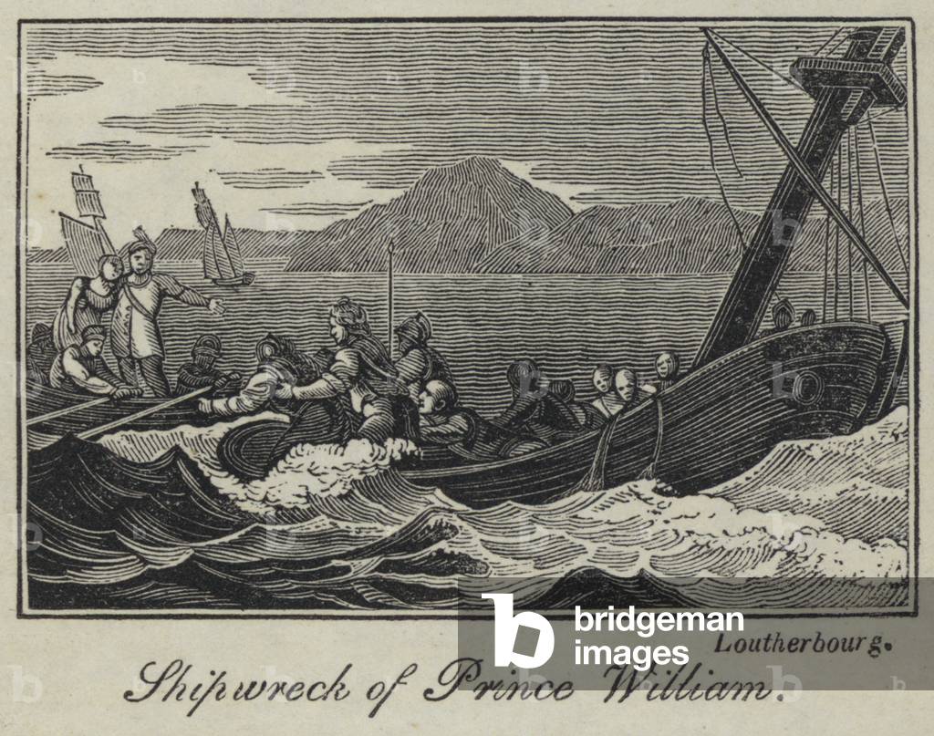 Shipwreck of Prince William (engraving)