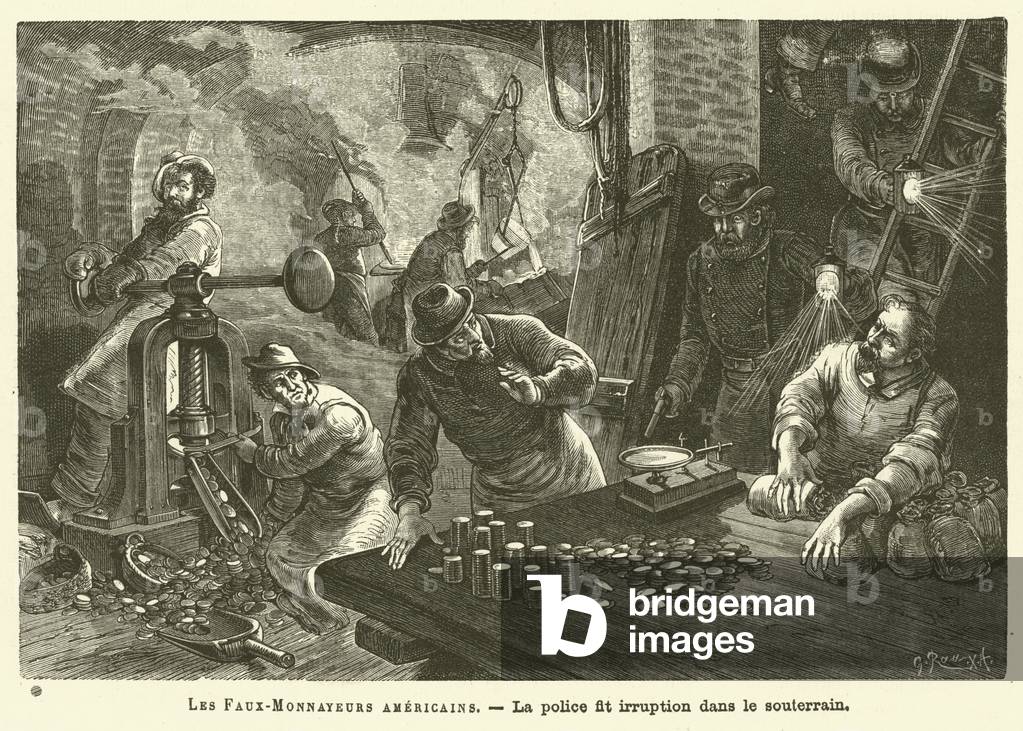 Les Faux-Monnayeurs Americains (engraving)