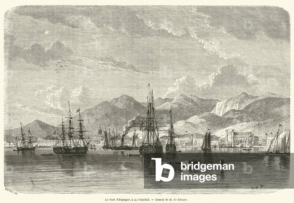 Le Port d'Espagne, a la Trinidad (engraving)