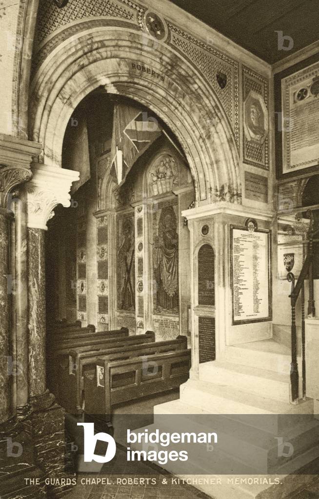 Memorial arch, Guards' Chapel (b/w photo)