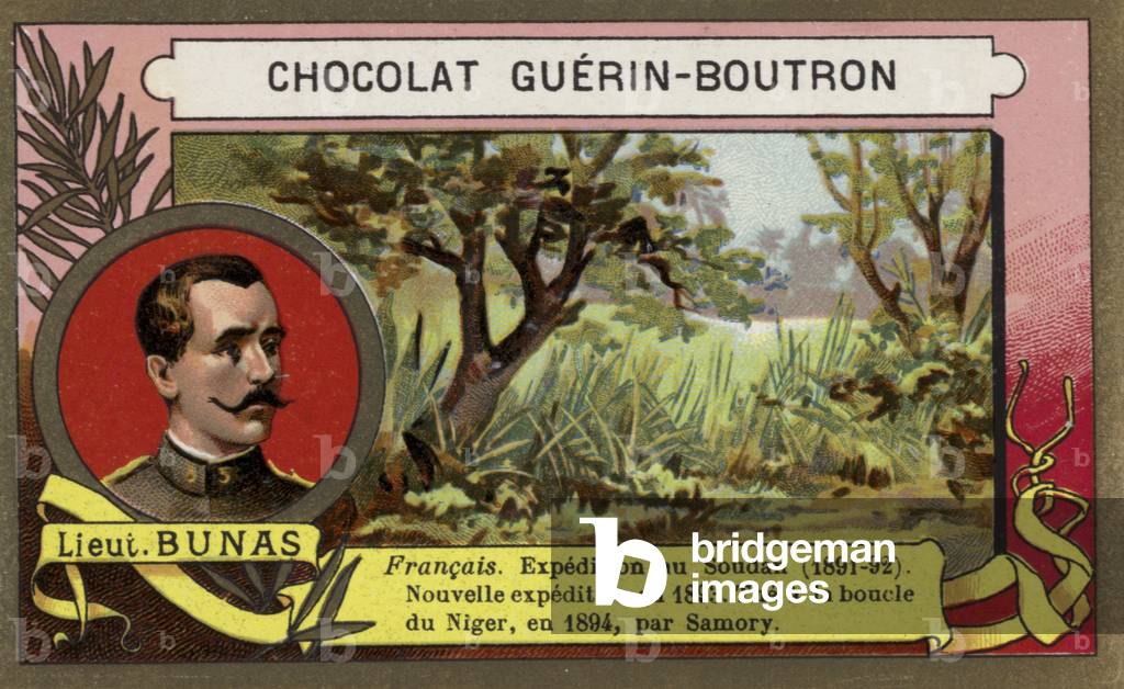 Lieutenant Bunas, French explorer (chromolitho)