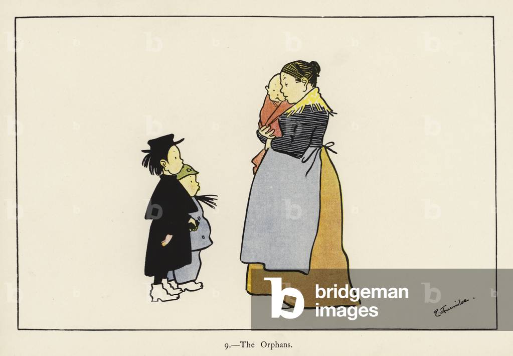 The Orphans (colour litho)
