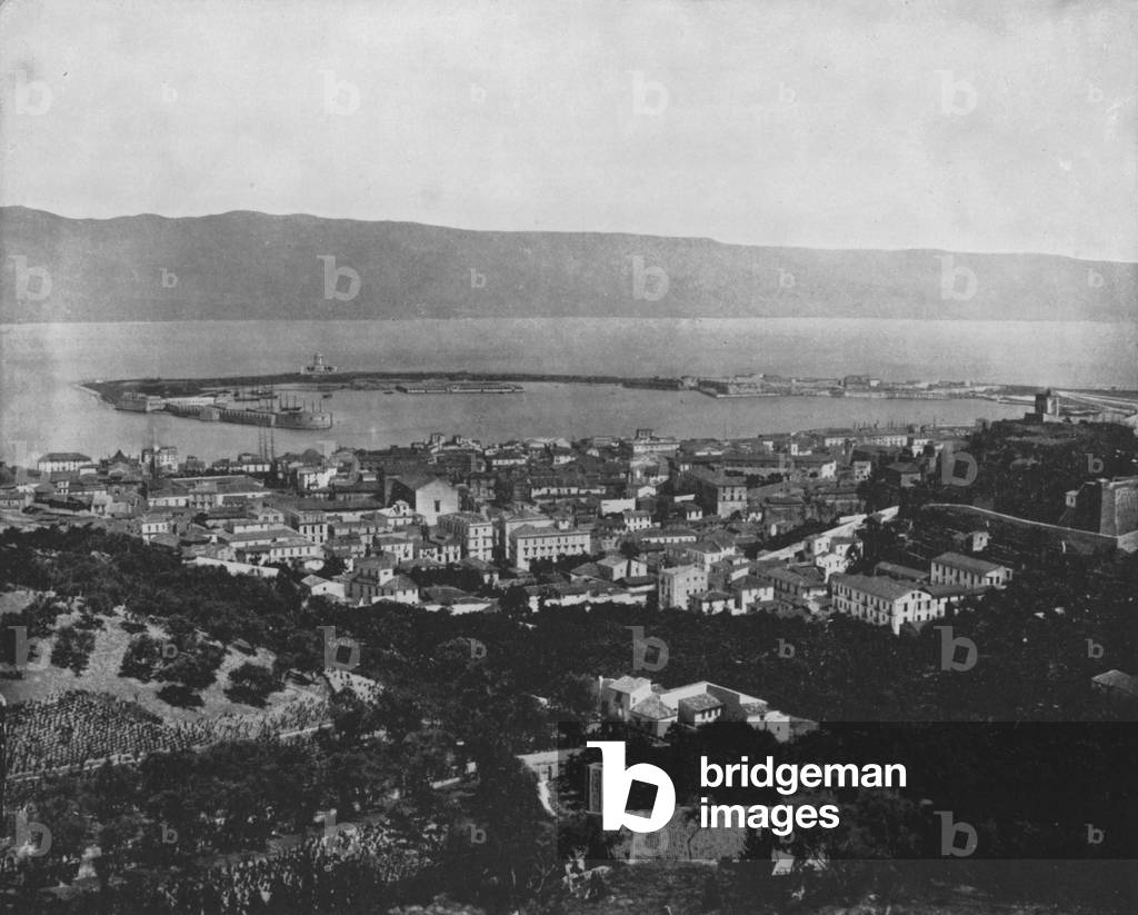 City of Messina, Sicily (b/w photo)