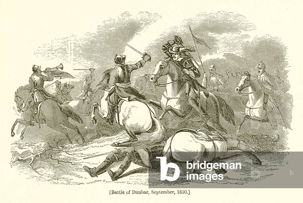 Battle of Dunbar, September, 1650 (engraving)