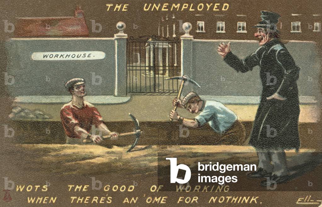 The Unemployed (colour litho)