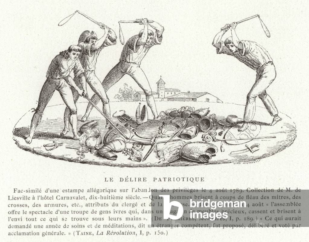 Patriotic Delirium, French Revolution, August 1789 (engraving)