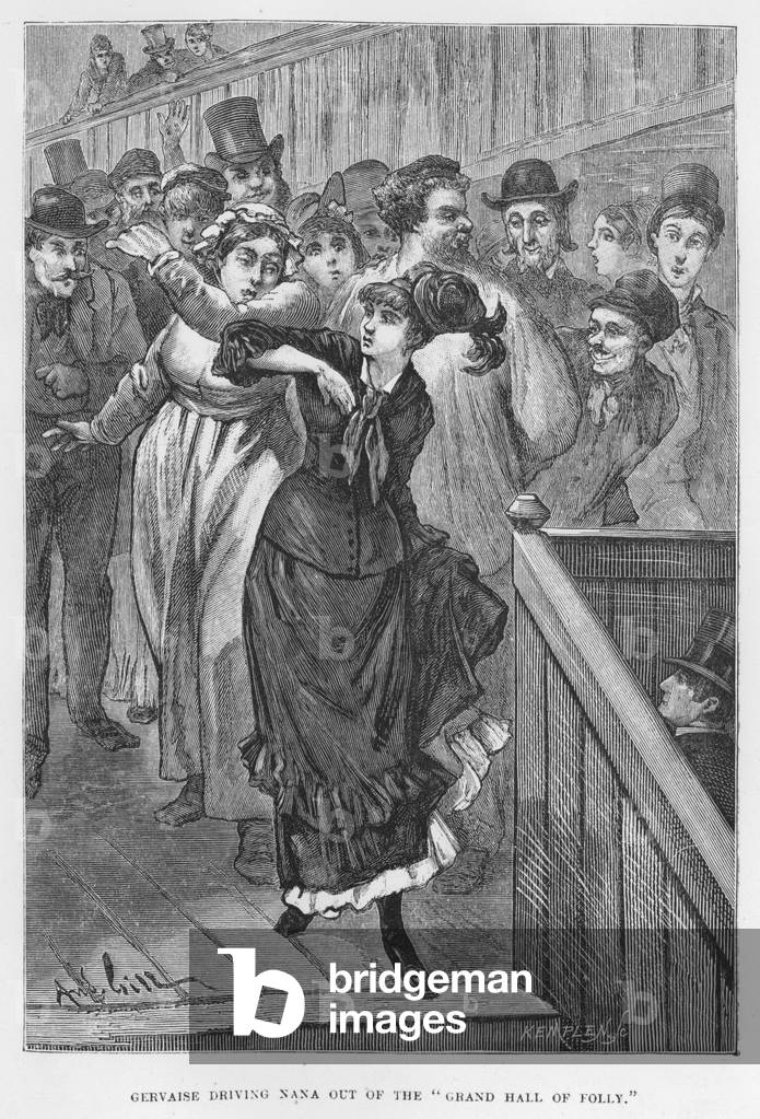 Illustration for The Assommoir, A Realistic Novel, by Emile Zola (engraving)