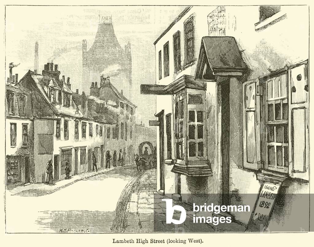 Lambeth High Street, looking West (engraving)