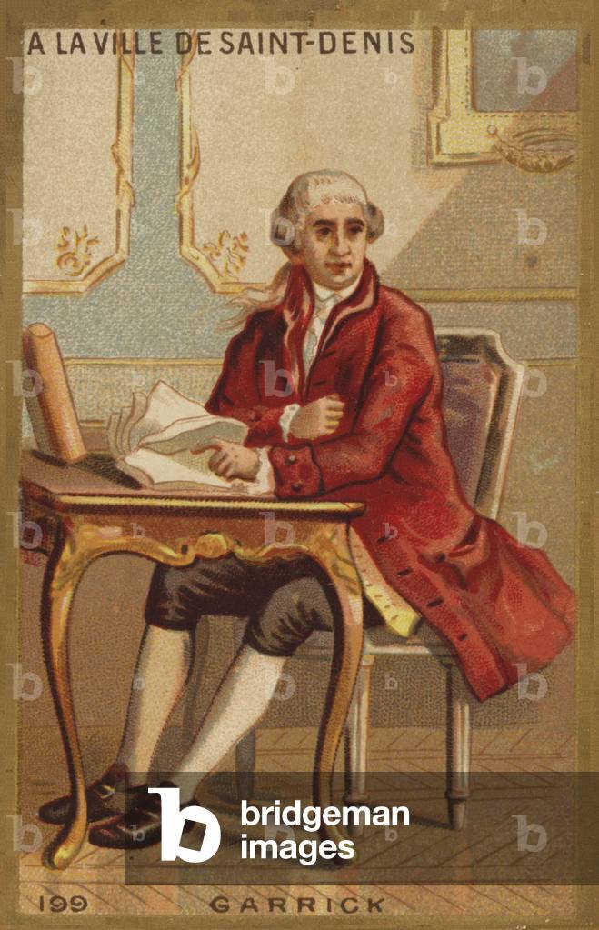 David Garrick in the city of Saint-Denis (chromolitho)